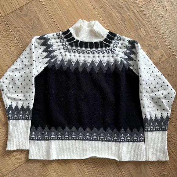 Frame Denim Fair Isle mock neck Sweater - Picture 3 of 3